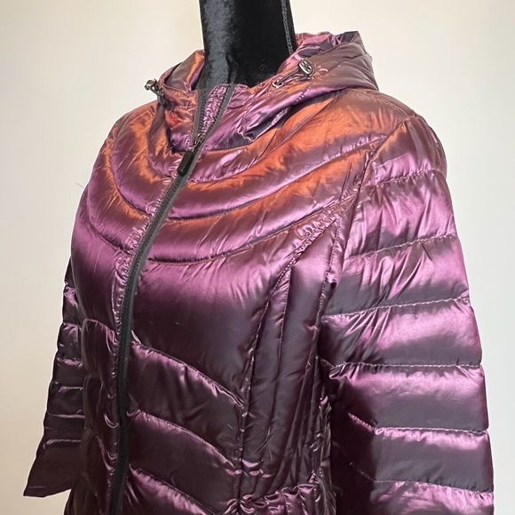 Andrew Marc Lightweight Premium Down Jacket - Purple, Size Medium - Picture 2 of 8